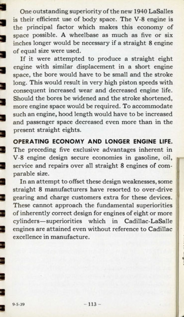1940 Cadillac LaSalle Data Book Page 54